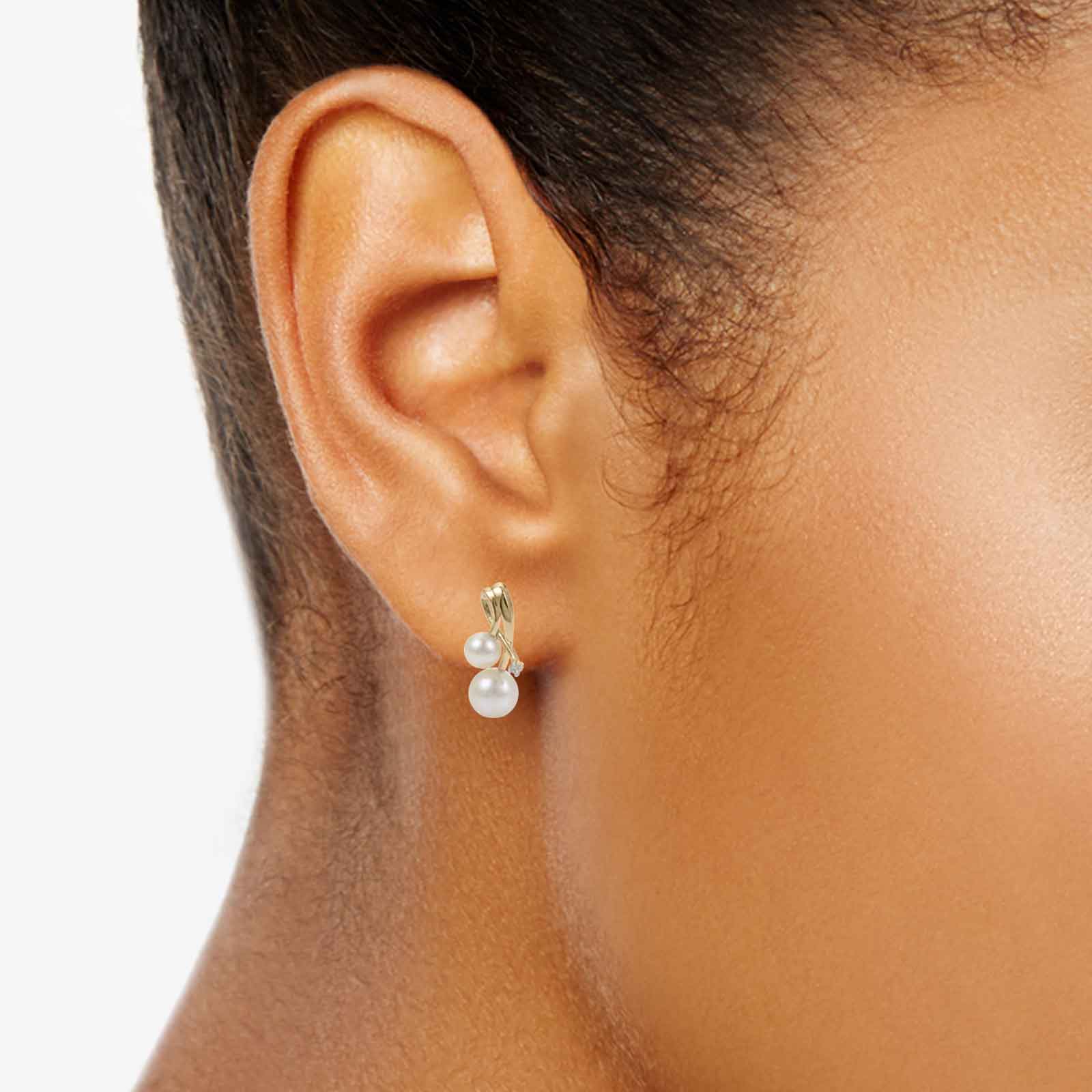 Ginkgo Leaf & White Pearl Drop Earrings – Gump's